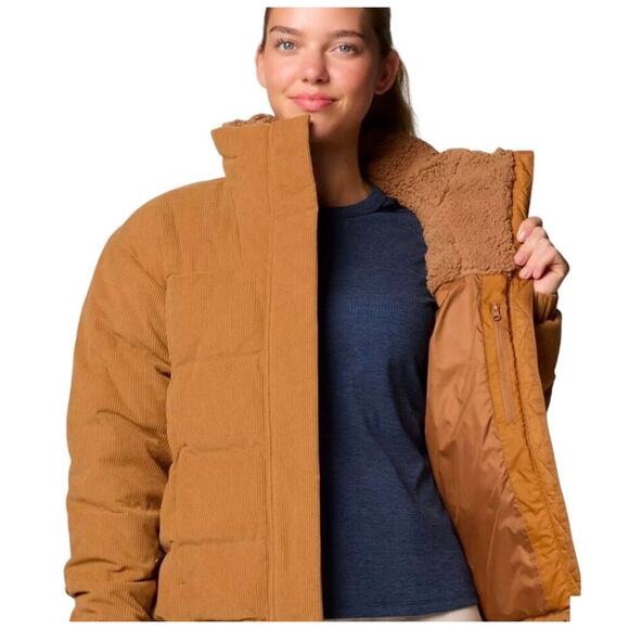 COLUMBIA Women's Ruby Falls™ Novelty Jacket DOWN CAMEL CORDUROY NWT SIZE… - Picture 3 of 11
